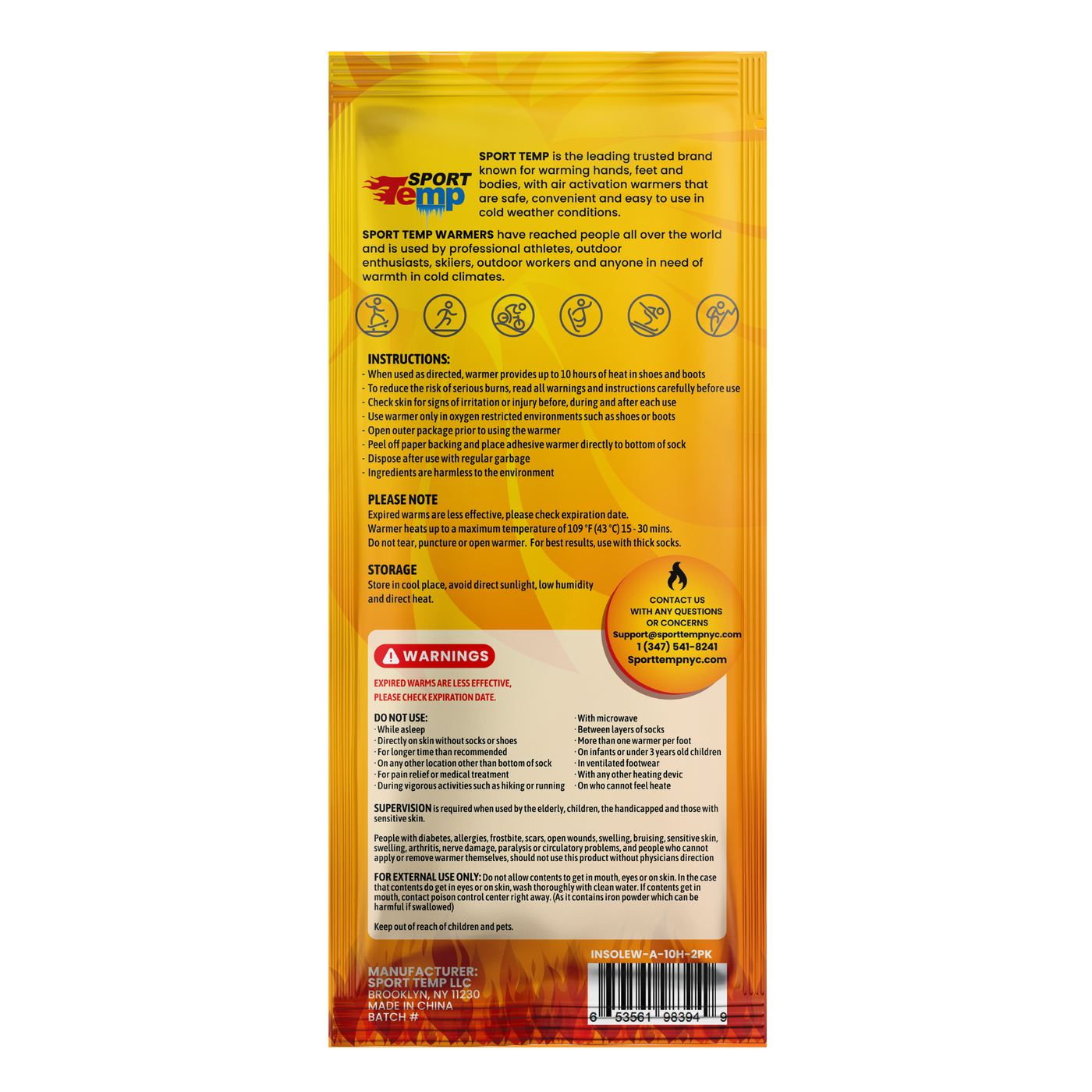 Insole Foot Warmers - 20 Pairs